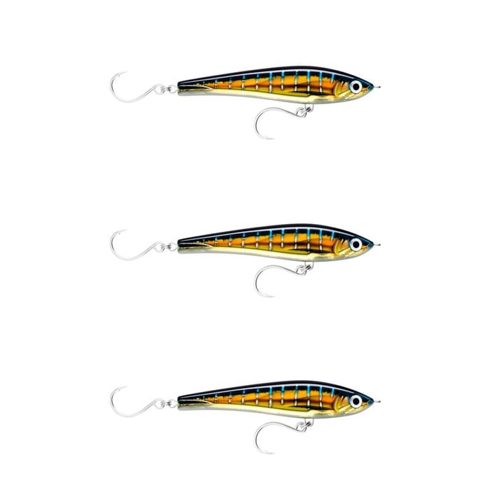 3x Rapala 17cm X Rap Magnum Stick Slow Sink Bait Fishing Lures - HD Sailfish UV