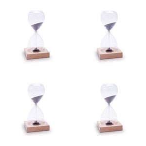 4x IS GIFT Sands Of Time Magnetic Hourglass Home Decor 17cm