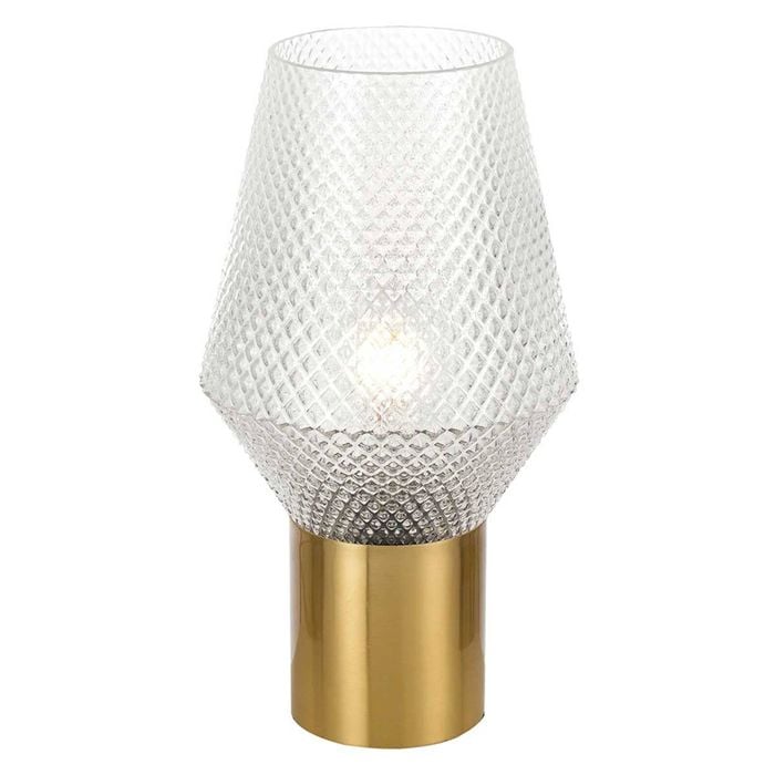 Telbix Clear/Antique Gold Rene Table Lamp