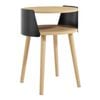 Sheena Side Table Bedside Shelf Round Black