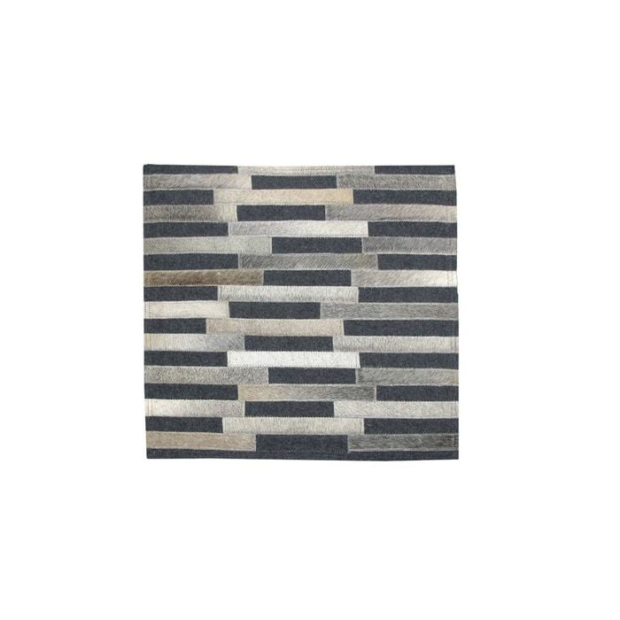 Multi-Purpose Animal Hide Brick Patch Grey with Woollen Fleece Reverse