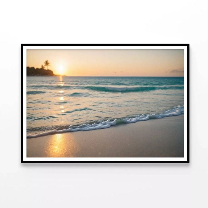Blurred Tropical Beach View  Print 100% Australian Made 90x60cm  (Poster)