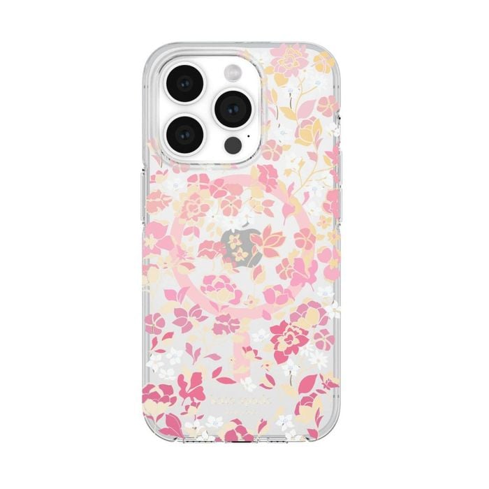 Kate Spade New York Iphone 15 Pro Protective Case Magsafe Flowerbed Pink