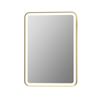 Barelli Signature 900 x 600mm Brushed Brass Framed Rectangular Front Edge-Lit LED Mirror