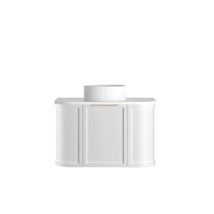 Attica 750mm White Matte Bentwood Heritage Curved Vanity With Pure White Stone Top