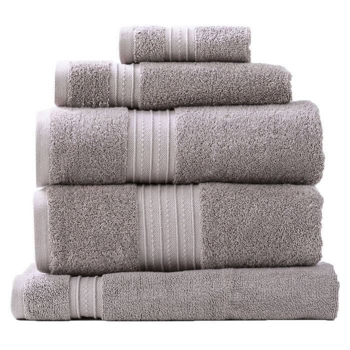 5pc Renee Taylor Bath/Hand Towel Set Brentwood 650 GSM Low Twist Cotton Whisper