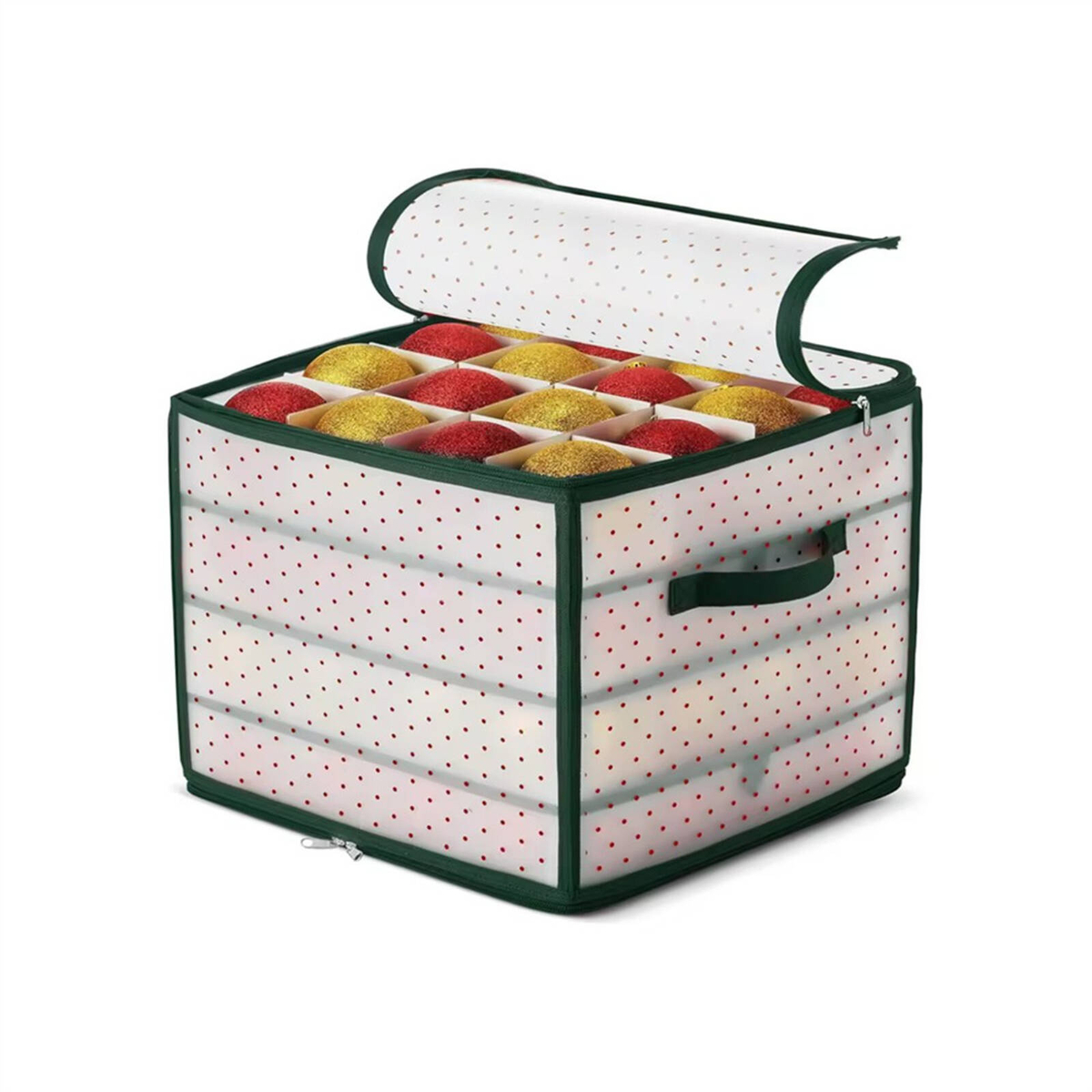Catzon 34X34X34cm Christmas Ornament Storage Box With Inner Tray ...