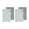 2x 2pc Ladelle Jacquard Dogs Soft Durable Kitchen Tea Towels Pattern