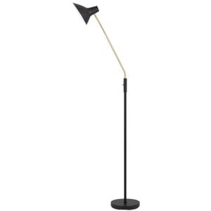 Telbix Farbon Contemporary Standing Floor Lamp Light Metal Black Brass Matt
