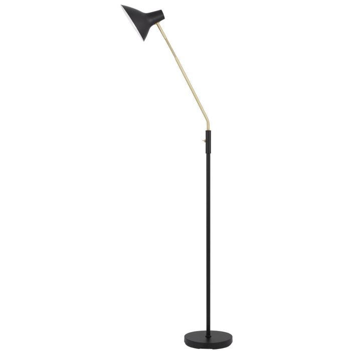 Telbix Farbon Contemporary Standing Floor Lamp Light Metal Black Brass Matt
