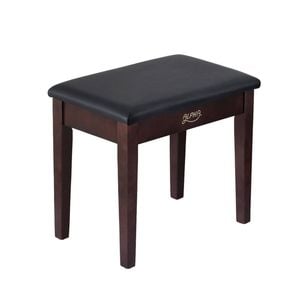 Alpha 55x34cm Piano Bench Stool with Storage Adults Wooden PU Leather Brown