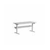 Olg Klass White Frame White Top With Cable Management Scallop Height Adjustable Desk L1500mm X W750mm