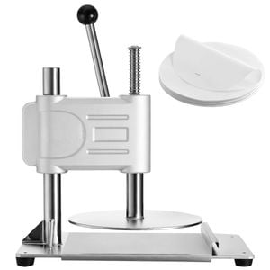 Vevor Manual Pizza Dough Press Machine Silver 24.13 Cm Press Plate Stainless Steel With Handle