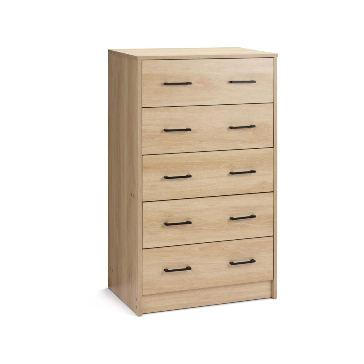 Design Square Marcus Wooden Wooden Chest Of 5-Drawers Tallboy Storage ...