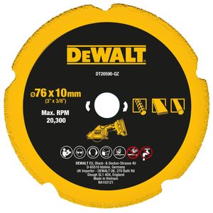 DeWALT 76 x 10mm Multi-Material Diamond Cutting Wheel