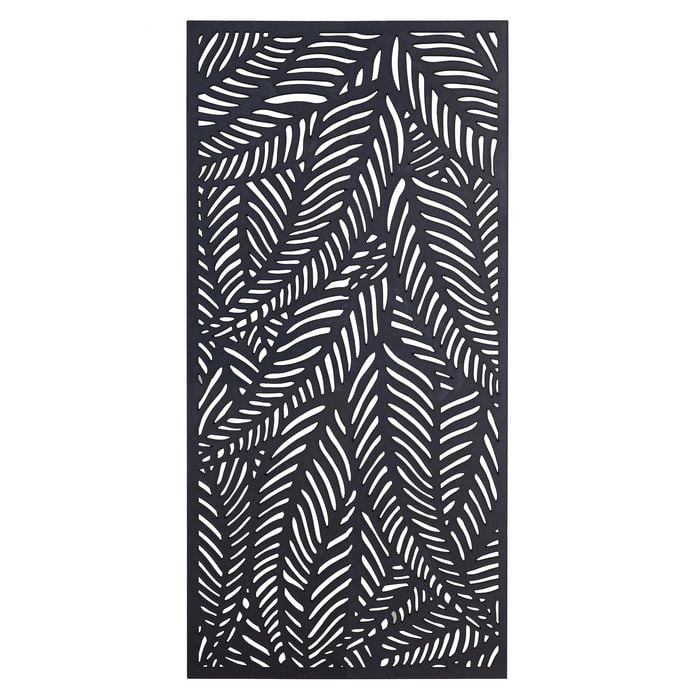 Jack Matrix 1800 x 900 x 6mm Charcoal Ferns Screen Panel