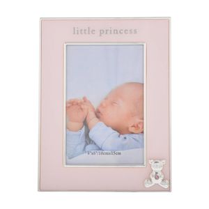 Gibson Gifts Little Princess Picture Photo Frame 4x6 Blush Pink Glass