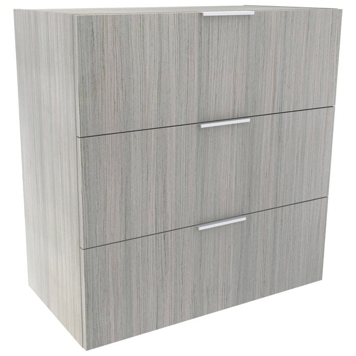 Lugna 768 x 750 x 380mm Mist 3 Drawer Ready to Assemble Unit