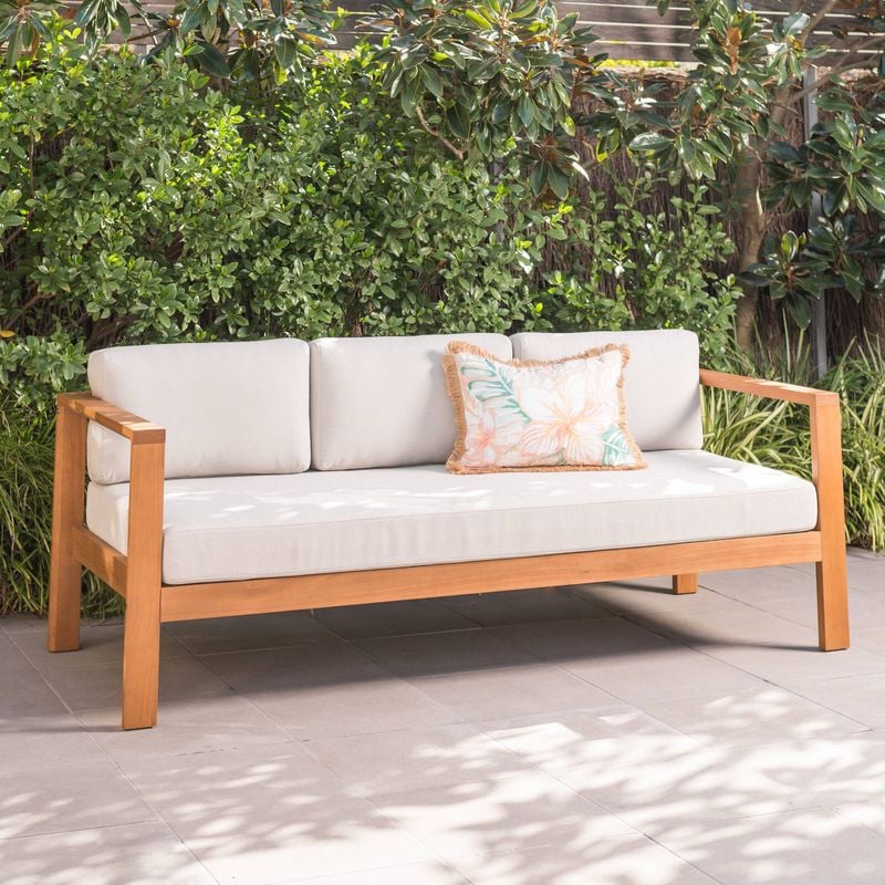 Santo 3 Seater Timber Lounge with Cushion