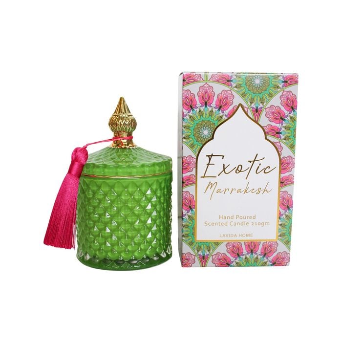 Glass/Wax 14cm Scented Tealight Candle Cruz Lime - Green