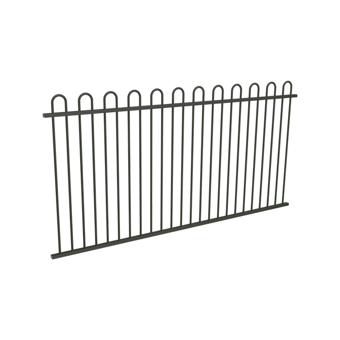 ProtectorAl 1201 - 2399 x 1200mm Woodland Grey Aluminium Loop Top Pool Fence Panel