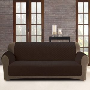 Custom Fit 2-Seater Sofa Cover Protector Coffee