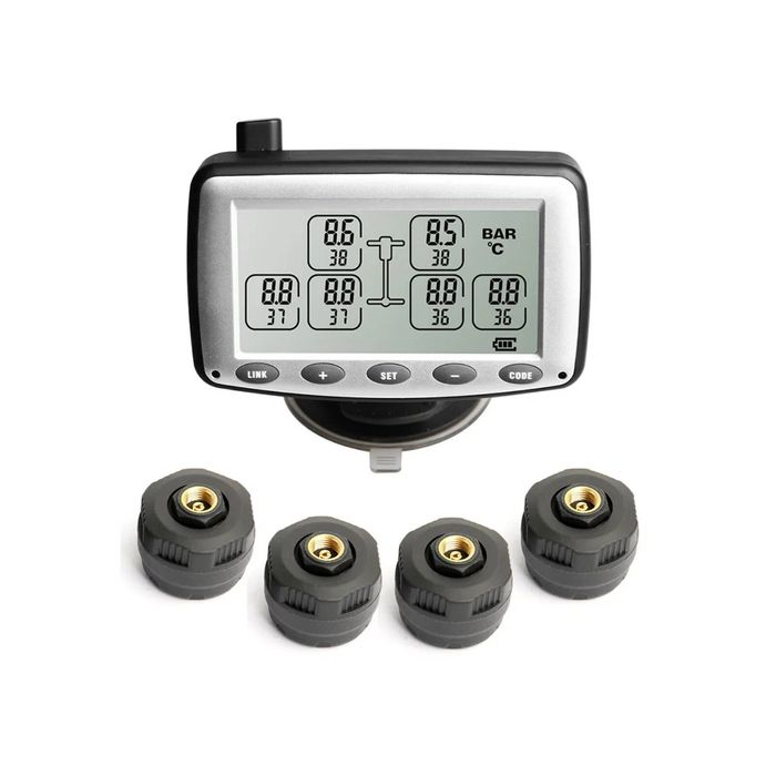 Caravan Trailer Tpms With High-pressure Anti-theft External Cap 4x Sensors