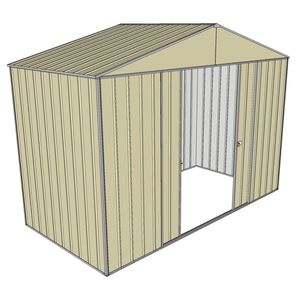 Build-a-Shed 3.0 x 1.5 x 2.3m Double Sliding Door Shed - Cream