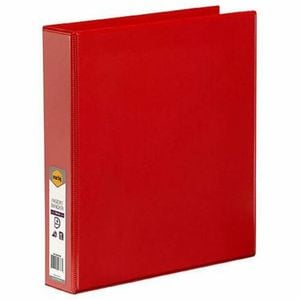 Marbig 4 D-ring Clearview Insert Binder 38mm (A4) (Red)
