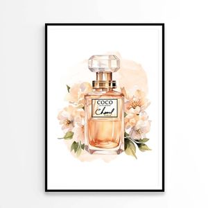 Elegant Gold colored Fashion Perfume Design Print 100% Australian Made 90x120cm (Poster)