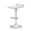 Urban Style Craig Bar Stools Gas Lift Chrome White Pair