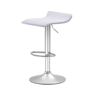 Urban Style Craig Bar Stools Gas Lift Chrome White Pair