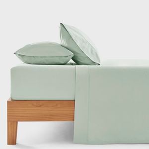 Dreamaker 300TC Cotton Percale Sheet Set Sage Queen Bed