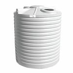 Clark Tanks 5000L Tall Round Poly Water Tank - White