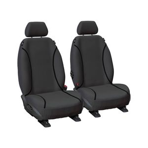 For Toyota Landcruiser GXL RV 1998-2007 TRADIES Grey Canvas Frnt Seat Cover