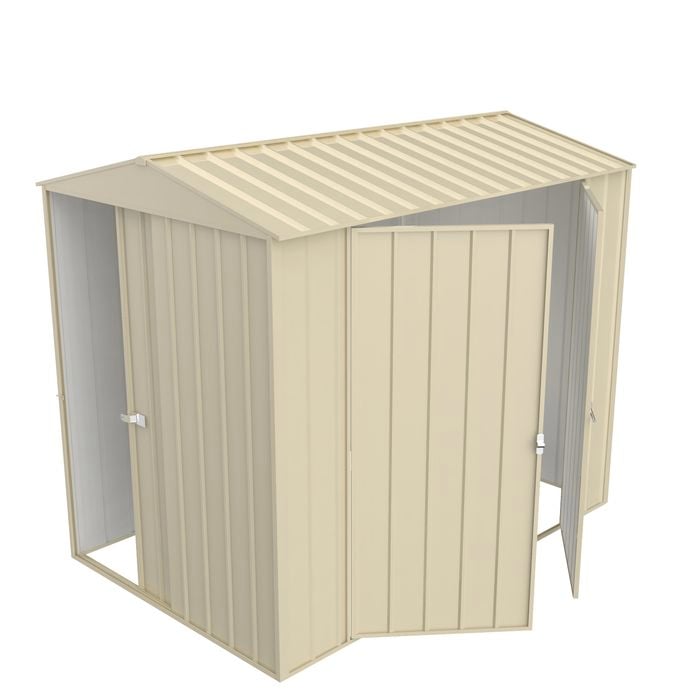Build-a-Shed 1.5 x 2.3 x 2.3m Gable Double Hinged Side Door Shed - Cream