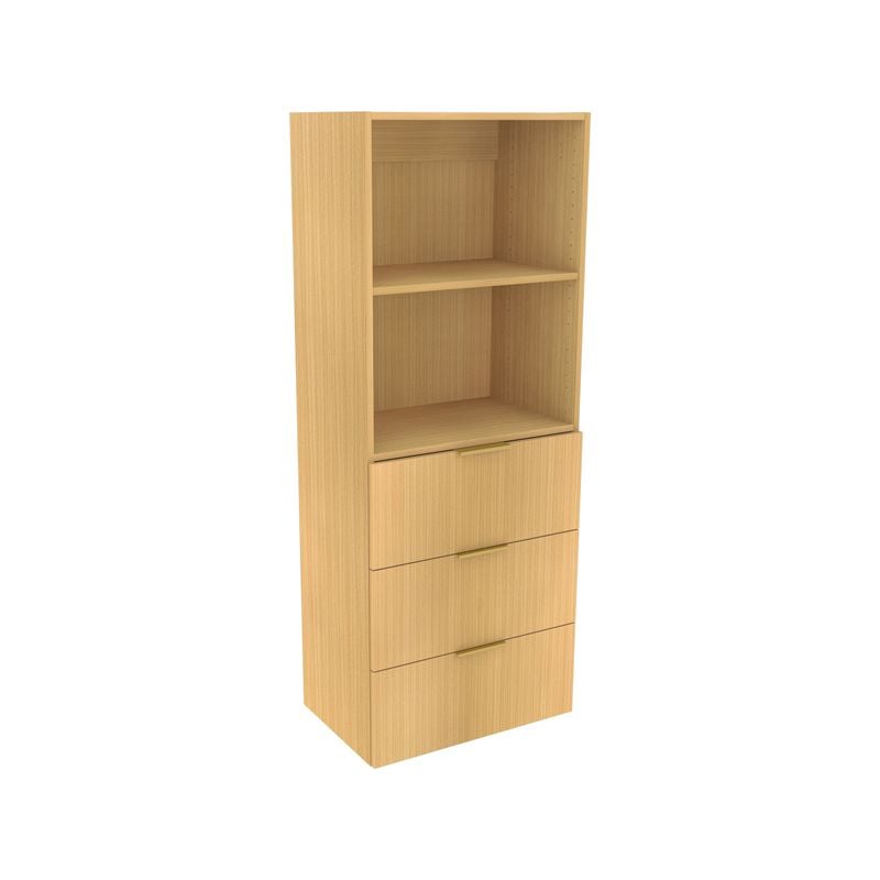 Lugna 1536 x 600 x 380mm Sand 2 Shelf And 3 Drawer Robe Insert