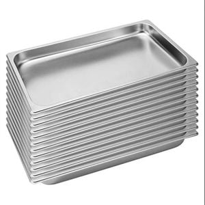 SOGA 12 Pack Gastronorm GN Pan 1/1 Stainless Steel Tray 4cm Deep