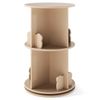 Costway 2-tier Rotating Bookshelf 360° Spinning Bookcase