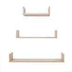 European Cabinetry 3 Piece Natural Oak Oslo Shelf Kit