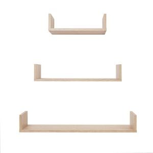 European Cabinetry 3 Piece Natural Oak Oslo Shelf Kit