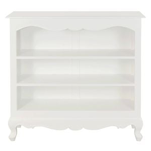 Queen Anne Low Bookcase - White
