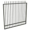 ProtectorAl 1201-1500 x 1500mm Woodland Grey Aluminium Picket Top Garden Gate With Mid Rail