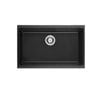 Amelie Deauville 730mm Quartz Single Bowl Sink Matte Black