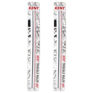 2x Kent Triangular Hand Scale 402 1:100,200,250,300,400,500 Technical Design Set