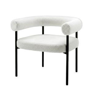 Artiss Armchair Accent Chair Curved Boucle White