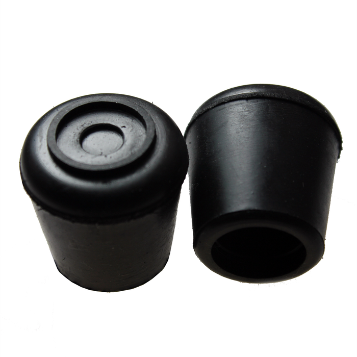 Surface Gard 25mm Black Round Rubber External Chair Tip - 4 Pack
