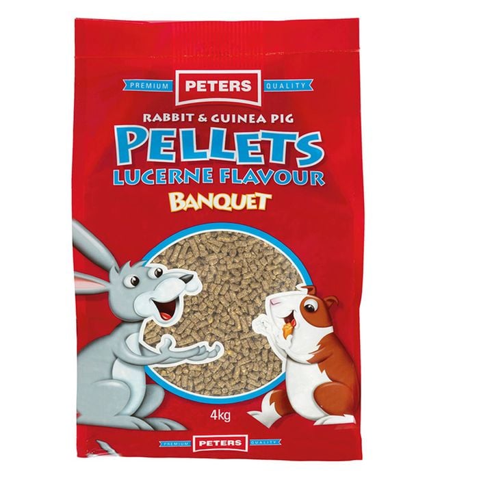 Peters Rabbit & Guinea Pig Pellets Lucerne Flavour Banquet Feed 4kg