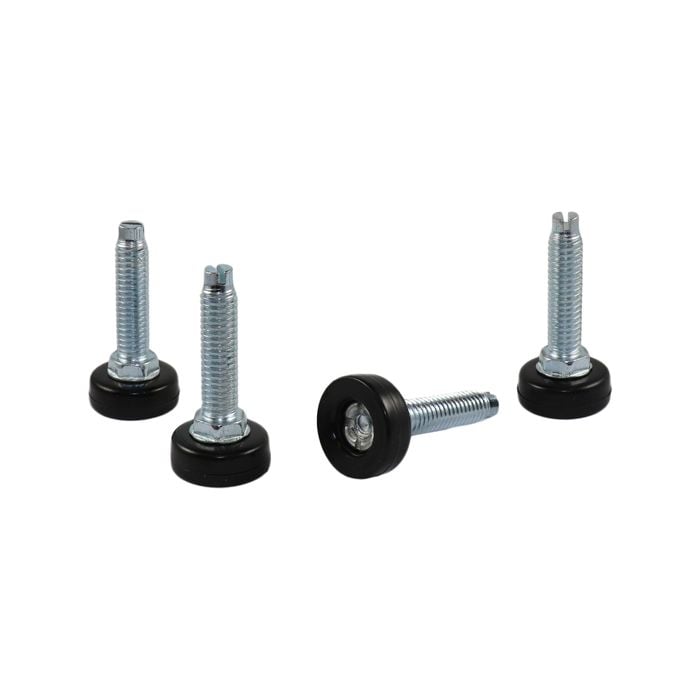 Surface Gard 5/16 - 1/12" Black Adjustable Thread Furniture Glides