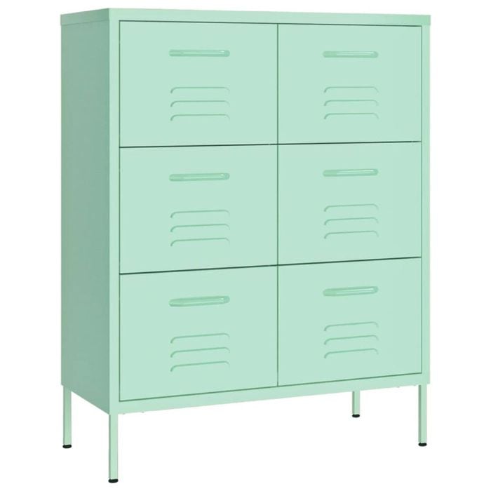 vidaXL Drawer Cabinet Mint 80x35x101.5 cm